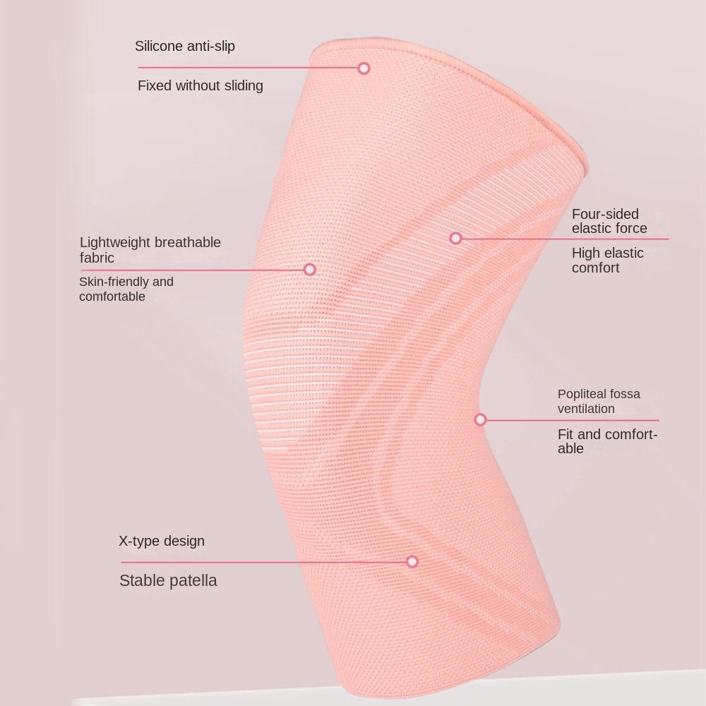 Four Sided Elastic Knee Support Sleeves Knitted Nylon Knee Brace Sports Knee Pad  Girls