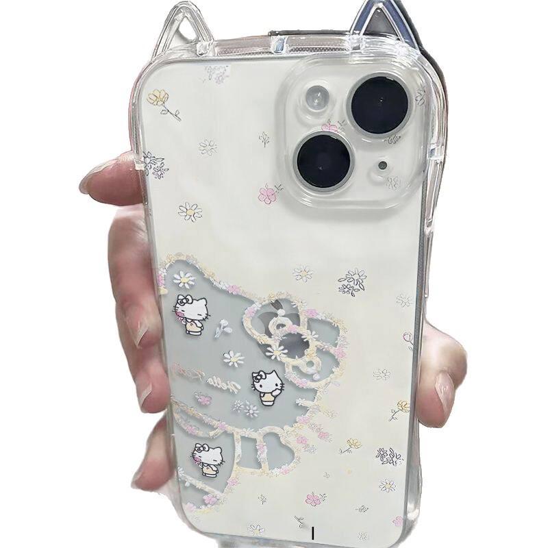 Apple 17 Clear Cat Ear Case for iPhone 15/14/13/Pro/ProMax