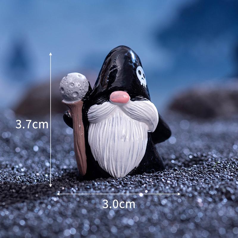1Pc Wizard Ghost Pumpkin House Figurines Resin Ornaments Halloween Decorations Micro Landscape Ornament Diy Desktop Decor