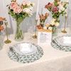 Retro Floral Placemat Cotton Linen Round Rectangular Placemat Heat Insulation Table Mat for Home Farmhouse Dining Table Protection Decoration