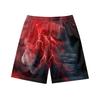 Pantaloncini Casual da Uomo con Elemento Fulmine Oscuro Naturale Europeo e Americano Pantaloni da Spiaggia