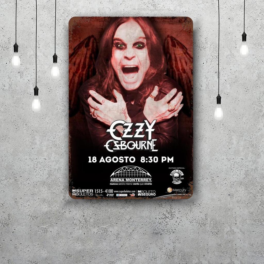 Ozzy osbourne Dekorationsposter Vintage Blechschild Metallschild Dekorative Plakette für Pub Bar Man Cave Club Wanddekoration