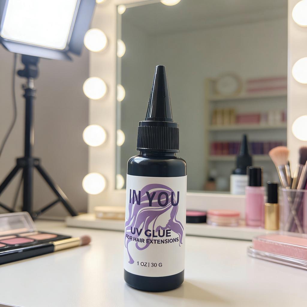 30g Salon-Grade UV Hair Extension Glue - Fast-Curing Waterproof Adhesive for Invisible, Long-Lasting Natural Bonds