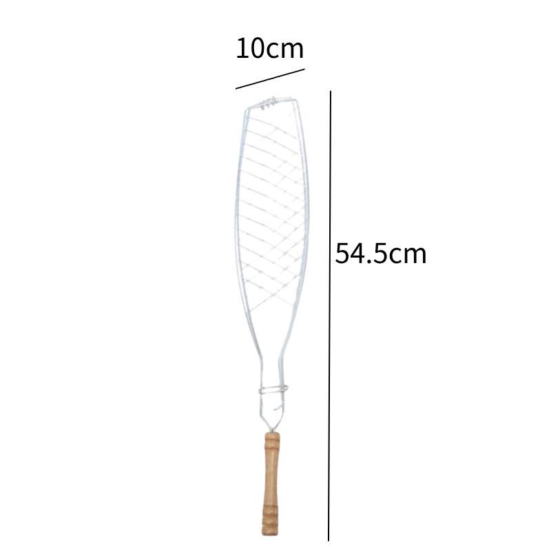

Grilling Bbq Fish Basket Mesh Rack Barbecue Handle Outdoor Garden Meat Burger