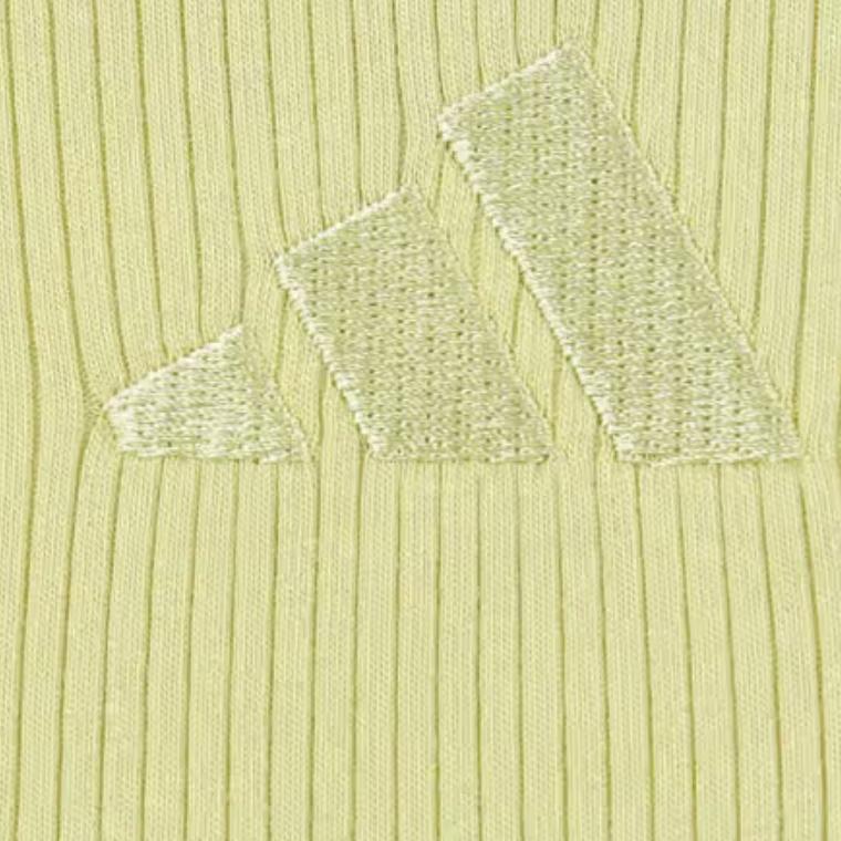 Adidas Solid Color Sports Casual Round Neck Short Sleeve T-Shirt Women Tops Yellow JL5091