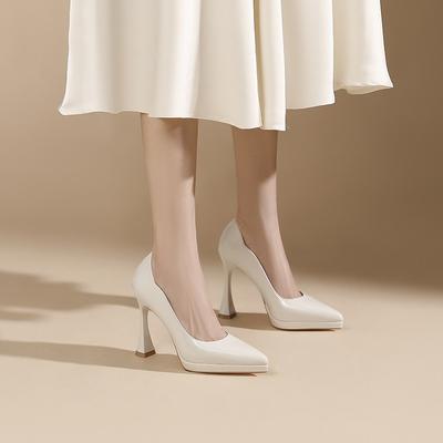 Tavolo impermeabile non si stanca di scarpe singole per le nuove autunnali da donna sexy a tinta unita con punta a spillo e tacco alto per donna