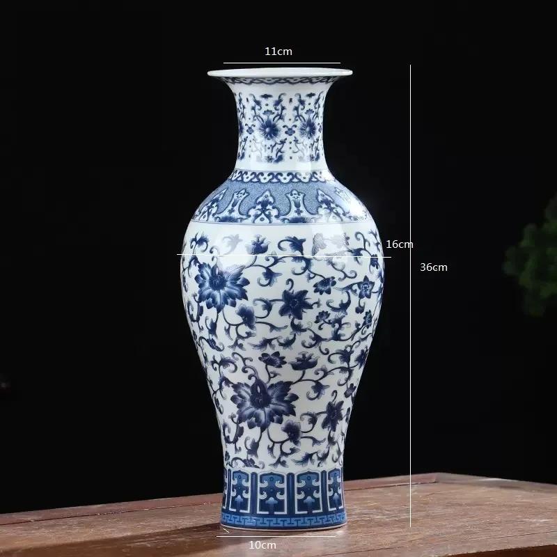 Jingdezhen Porcelāns Antīks Zils un Balts