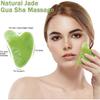 Dww- Jade Roller for Face and Gua Sha Massage, Double Ended Jade Roller and Natural Massage Stone with Storage Bag for Anti-Aging and Anti-Wrinkle Tre
