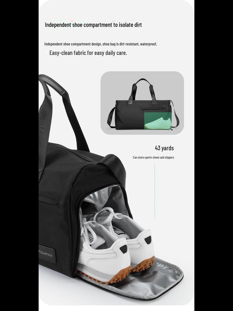 Pánská cestovní taška King Paul: Vodotěsné, velkokapacitní, suché/mokré oddělení, kabelka a sportovní úložiště.