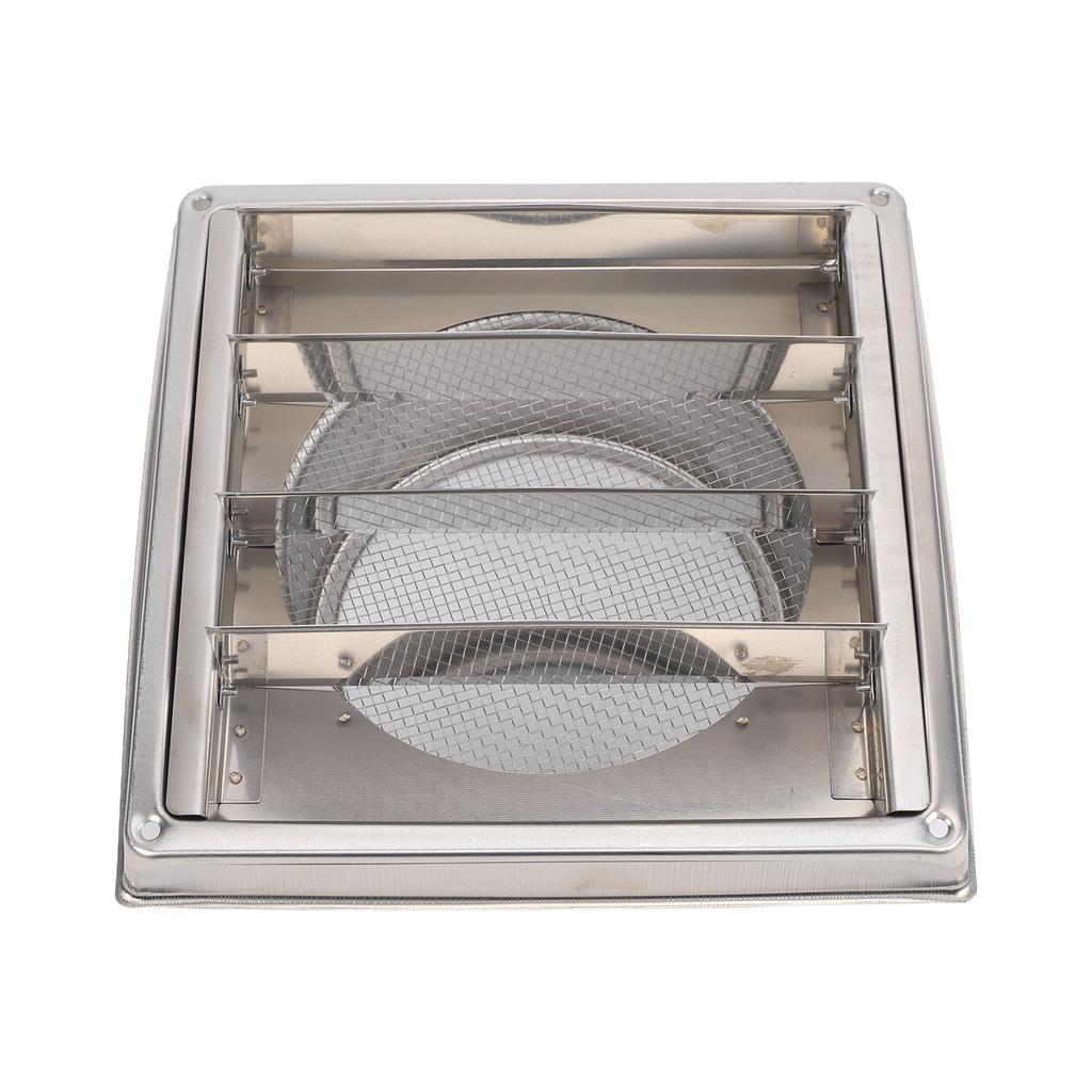 5 Inch Dryer Vent Cover 304 Stainless Steel Square Louvered Vent Cover with Screen for Bathroom Office Home