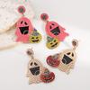 Kawaii Cute Ghost Earrings Irregular Halloween Party Jewelry Cool Ghost Pumpkin Earrings  Lady