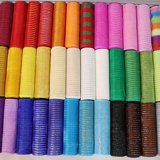 1 Roll Good Woven Wrapping Bright-colored DIY Mesh Plastic Practical Festive Touch Ribbon Mesh
