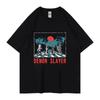 Anime Ghost Destroyer Blade Tanujiro Same Retro Short Sleeve Crew Neck Printed Men's and Women's Couples T-Shirt Summer