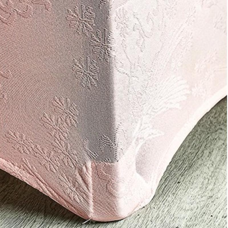 Jacquard Chair Cover Pink Knitted Fabric Comfortable Breathable Durable Seat Cover Luxury Wedding Banquet Decorative Chair Cover