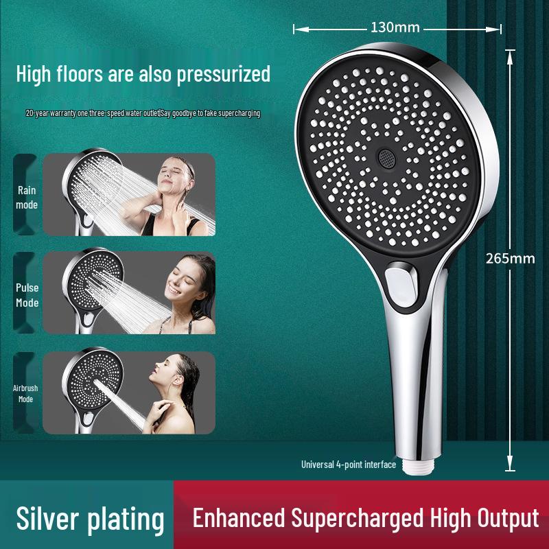 German High-Pressure Rainfall Shower Head Set - Extra Strong Water Output for Household Bathrooms