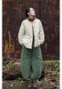 2025 Winter Women's Quilted Ramie Jacket with Frog Button and Stand Collar