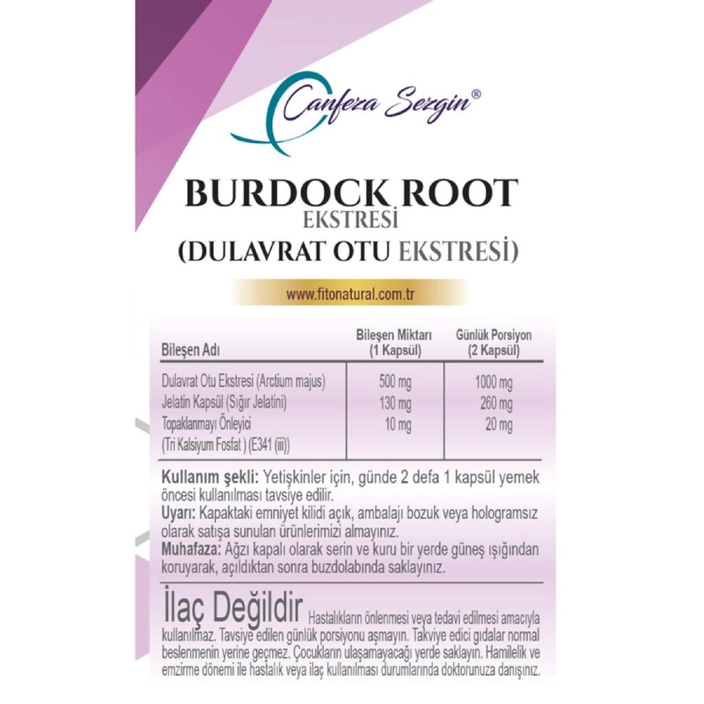 Burdock Root (dulavrat) Extract 60 Capsules