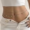 Ingemark Sexy Flat Snake Chain Waist Belly Belt for Women Summer Beach Bikinis Simple Body Chain Festival Zircon Accessories
