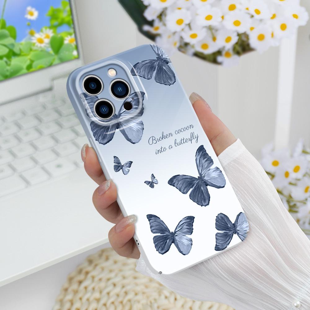 Verleidelijk Vlinder Telefoonhoesje Voor iPhone 13 12 11 7 8 6 6S Plus Pro Max Mini X XS XR SE 2020 2022 Film Harde Cover