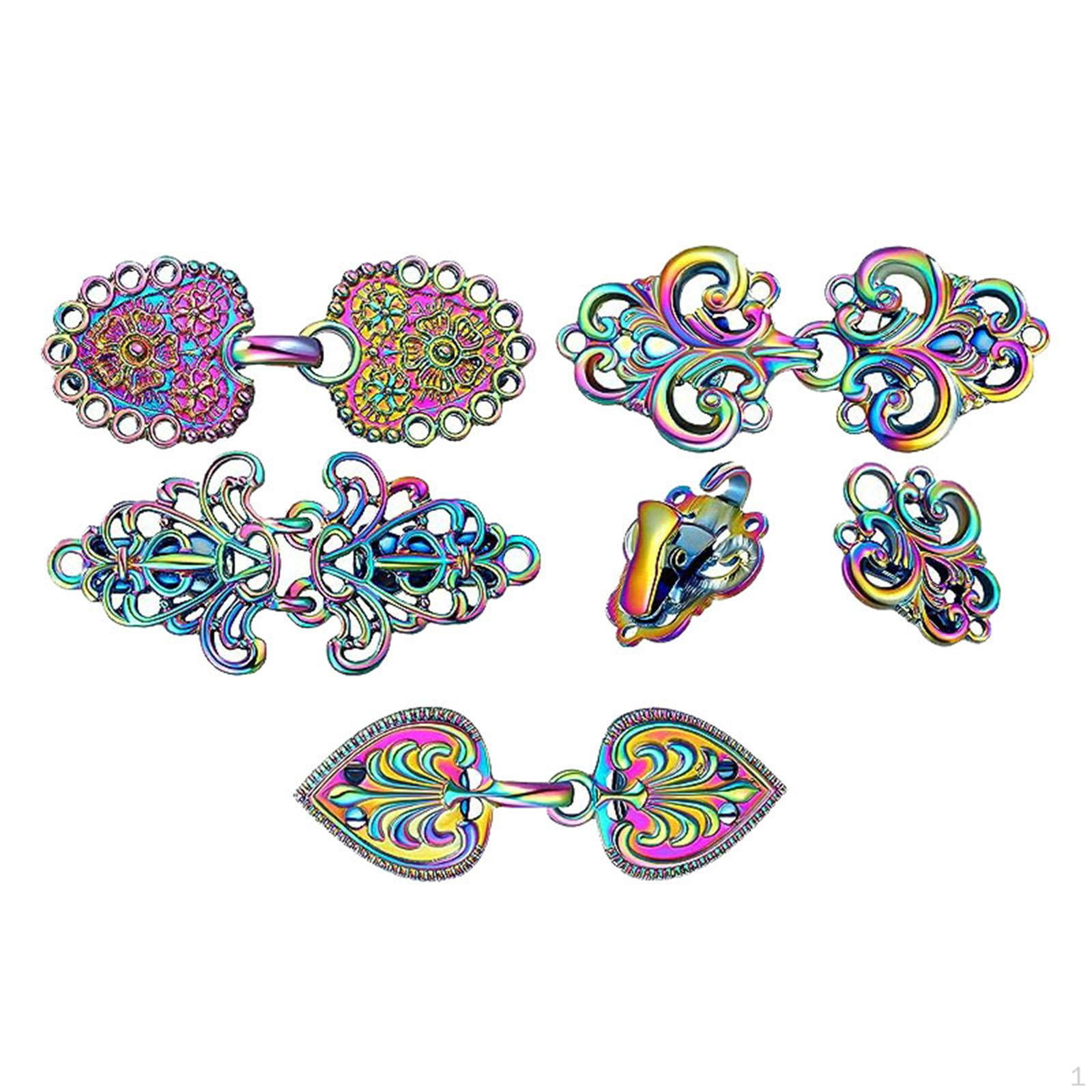 

4 шт., зажимы для свитера и шали, застежки для плаща, зажимы для воротника кардигана, застежки для девочек Colorful