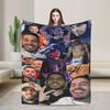 Stylish Rauw Alejandro Singer Rapper Flannel Blanket Soft Durable Throw Blanket for Living Room Decorative Bedspread Bed Cover