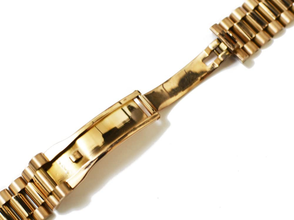[Import King Original] Uhrenteile Kompatibel mit Rolex Day-Date Herrenuhren - Aftermarket President Armband GP Gelbgold 20mm
