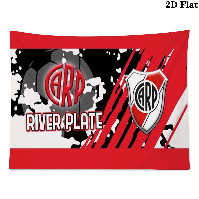 River Plate Logo Wall Tapestry Aesthetic Wall Hanging Printed Fabric Blanket Decorative Tapestries for Bedroom Living Room Home Decor