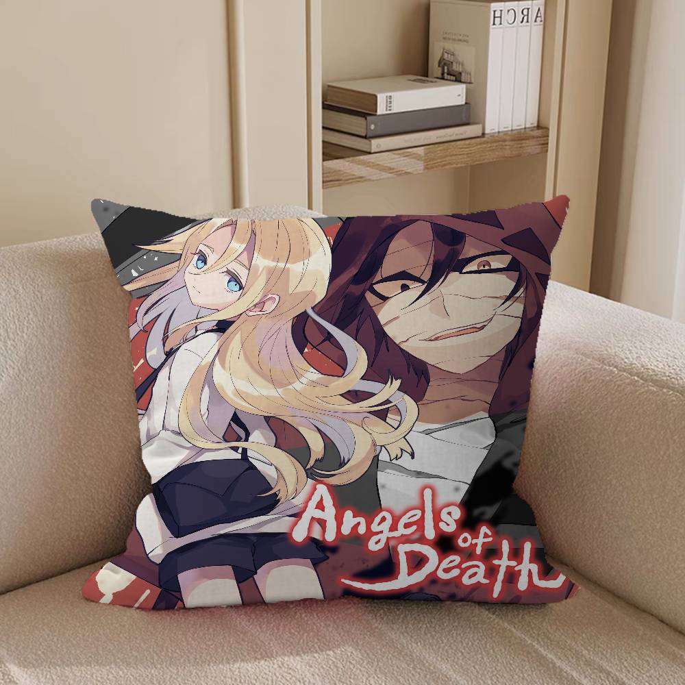 Cartoon Animation A-Angels Of D-Death Pillow Cushion Cover Pillowcase Living Room Sofa Home Decor Customized