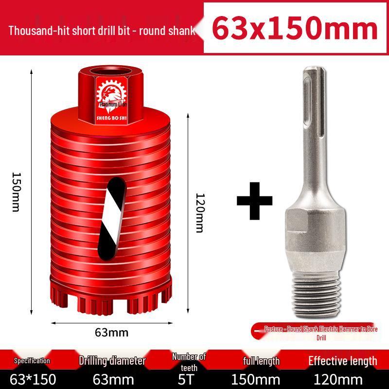 Compact Electric Hammer Water Drill Bit Set for Sharp Hole Opening in Range Hood, Wire Box, and Wall.