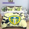 Leeds United Abzeichen Muster Bettwäsche Heimdekoration Geburtstagsgeschenk (1 Bettbezug + 2 Kissenbezüge, ohne Füllung)