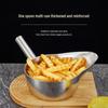 Commercial Stainless Steel Duckbill Spoon and Funnel for Seasoning and Mixing Fried Chicken Strips and Fries