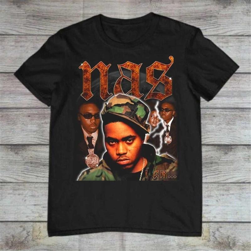 Nas vintage rap t shirt nas illmatic music 90 s rapper shirt MI736 S