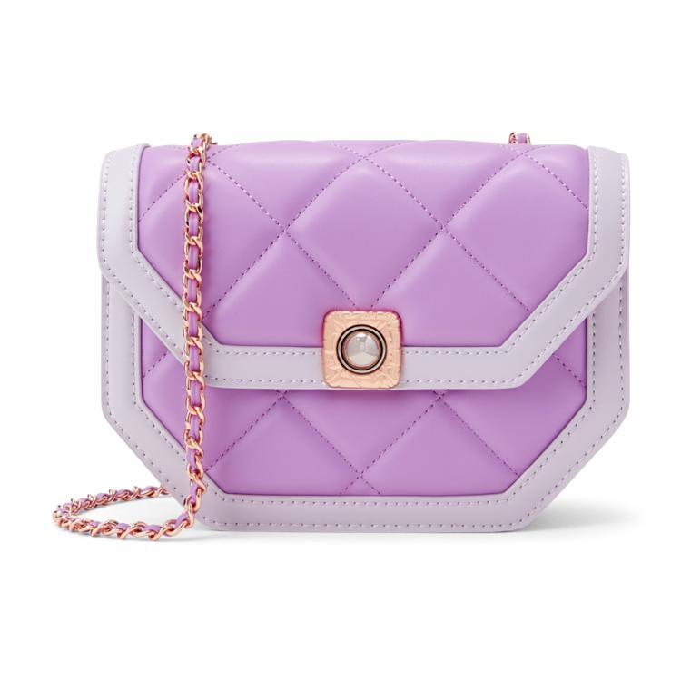 New CHARLES&KEITH PU Shoulder Bag Small Size Women's Black/Chocolate/Mint Green/Violet/Yellow CK2-20671406