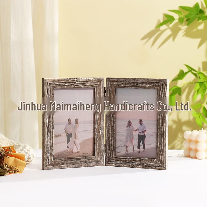 Nordic-Style Three-Panel Folding Children s Photo Frame Display 6-inch vertical