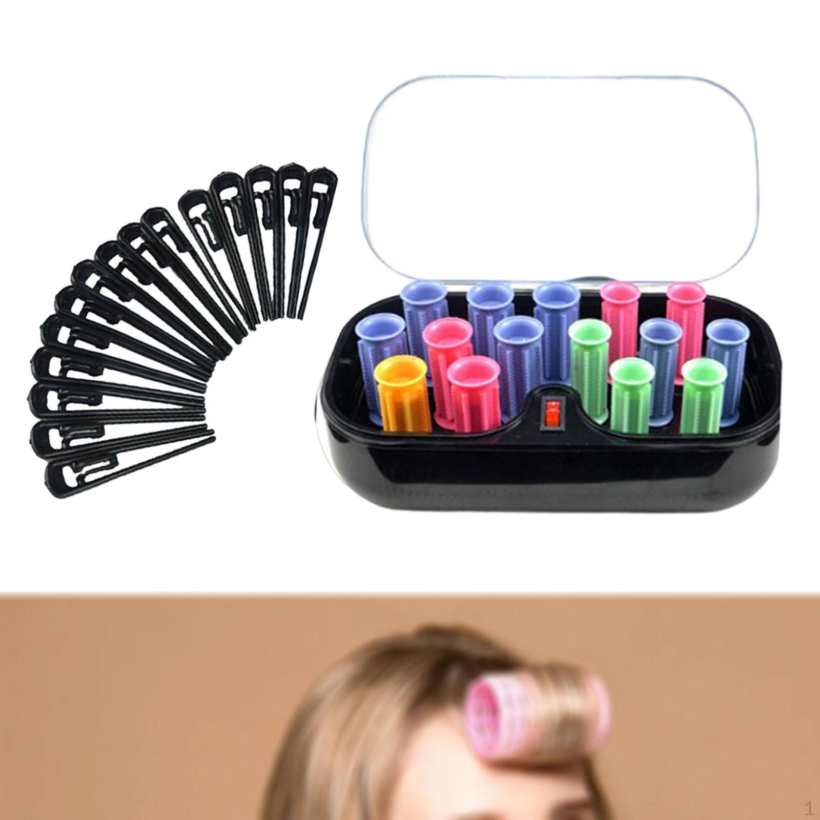

15 Pieces Heated Hair Rollers Classic Easy to Carry 100W Compact Adjustable Temperature