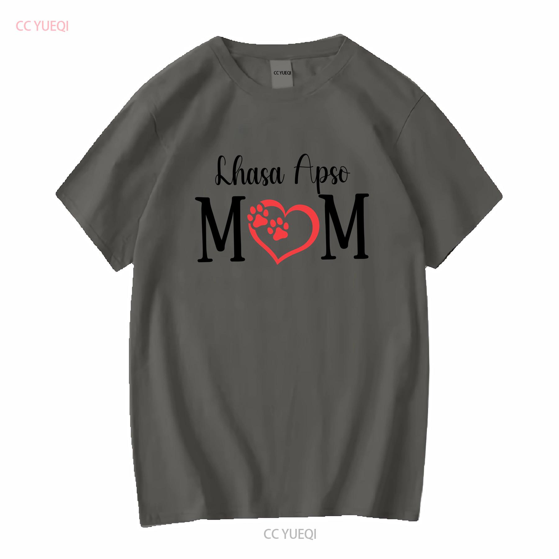 

Lhasa Apso Mom T Shirt Dog Mothers Day Lover long or short sleeves vintage Washed Soft Unisex homme Stylish Slightly 4XL