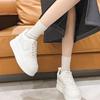 Shoes Women's Spring New Small Inner Height Increase Women's Shoes Muffin Platform White Shoes Women's Versatile Casual Shoes