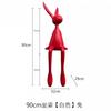 Creative Cartoon Long-Eared Sitting Rabbit Resin Decor Figurine Living Room Entryway TV Cabinet Home Decoration