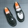 Sapatos casuais de couro mocassins masculinos Design de luxo Slip on sapatos sociais masculinos estilo lazer tamanho grande boa sola resistente ao desgaste