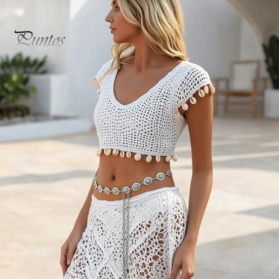 Exotic Lace Metal Ring Belt Waist Chain for Women, Adjustable Fit Waistband with Turquoise Decor, High Retro Ethnic Style Dresses Skirts Beachwear