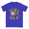 Unisex T-Shirt Mardi Gras Katze Großartig Reines Baumwoll-T-Shirts Kurzarm T-Shirt Rundhals Kleidung Drucken