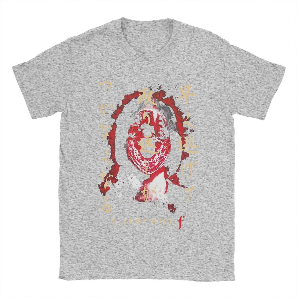 Silent Hill F Horror Game T Shirt for Men 100% Cotton Awesome T-Shirt Round Collar  Tee Shirt Short Sleeve Clothing Plus Size