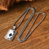 Vnox Gothic Spade A Pendant Necklace for Men, Gold Silver Color Stainless Steel  Box Chain, Vintage Black Playing Card Jewelry