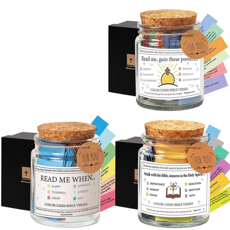 

AEE4-3PCS The Hope Jar Bible Verses Bible Verses In A Jar Glass Prayer Jar Prayer Jar Bible Jar Bible Verses For Emotions