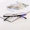 2 Pairs of Fashionable Frameless Anti Blue Light Reading Glasses Suitable for Both Men and Women