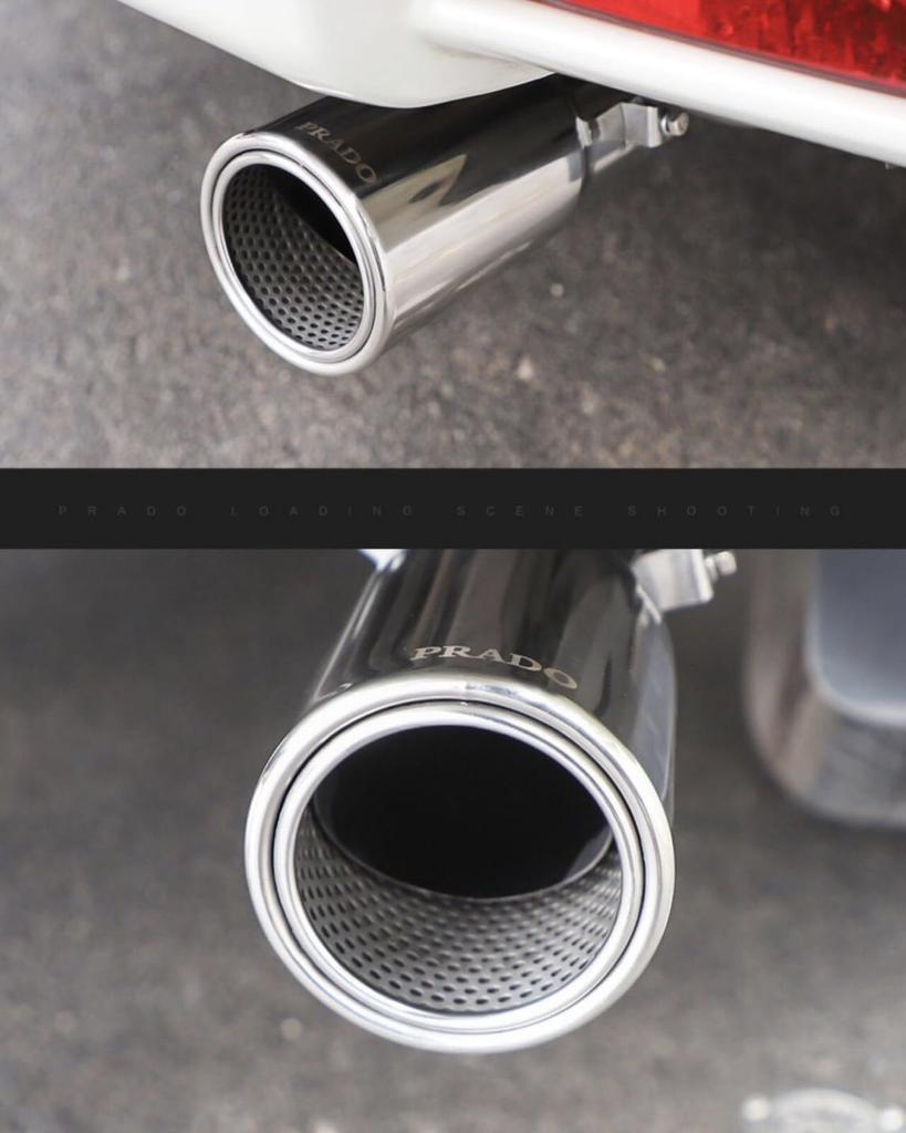 Kanoan Muffler Cutter for Toyota Land Cruiser 150 Tail Throat Exhaust Tailpipe with Muffler PRADO Perfectly Mirror Stainless Steel Series, Function,