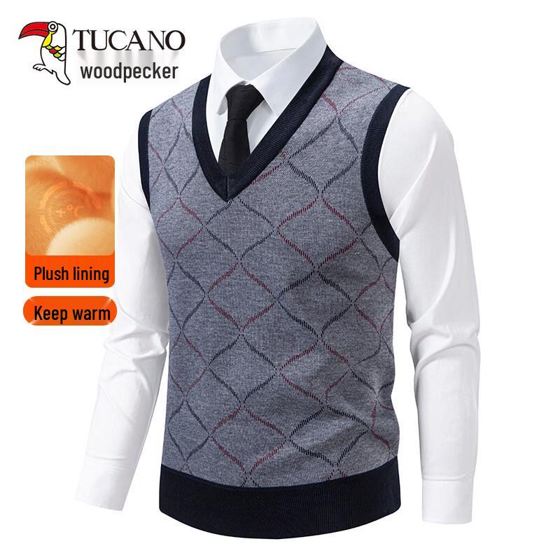 TUCANO Men s V-Neck Knit Fleece Lined Vest 110/L