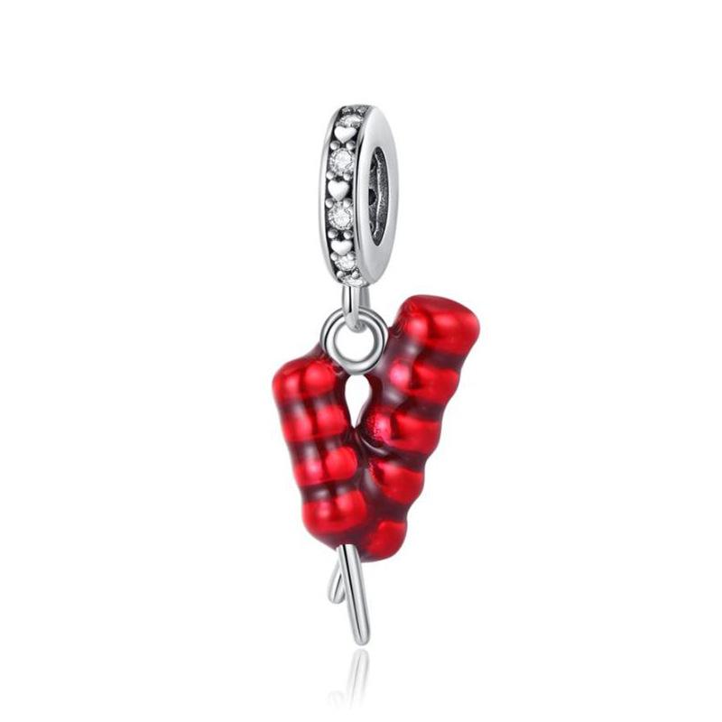 925 Silver Food Series Charms Beads Coffee Cup Bread Cake Ice Cream Pendant Fit Bracelet Necklace Women DIY Fine Gifts