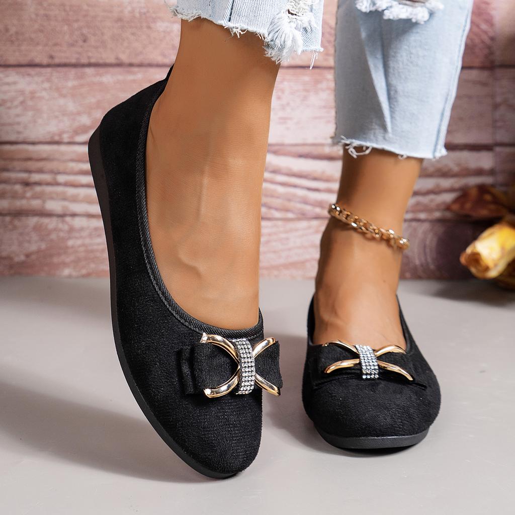 Fashion Women Flats Shoes New Fashion Casual Loafers Elegant Butterfly-Knot Comfortable Shoes Women Soft Classic Office Sneakers Women