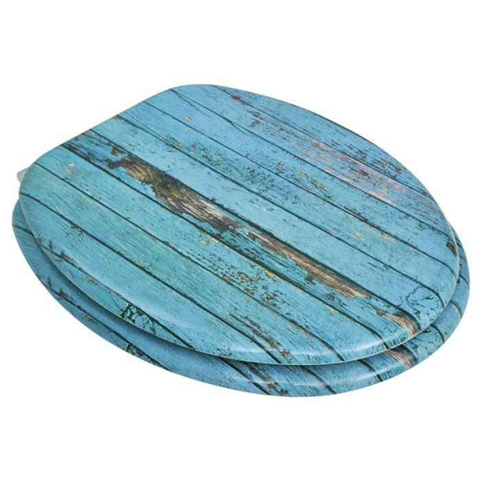 VidaXL Toilet Seats with Lids 2 Pcs MDF Old Wood